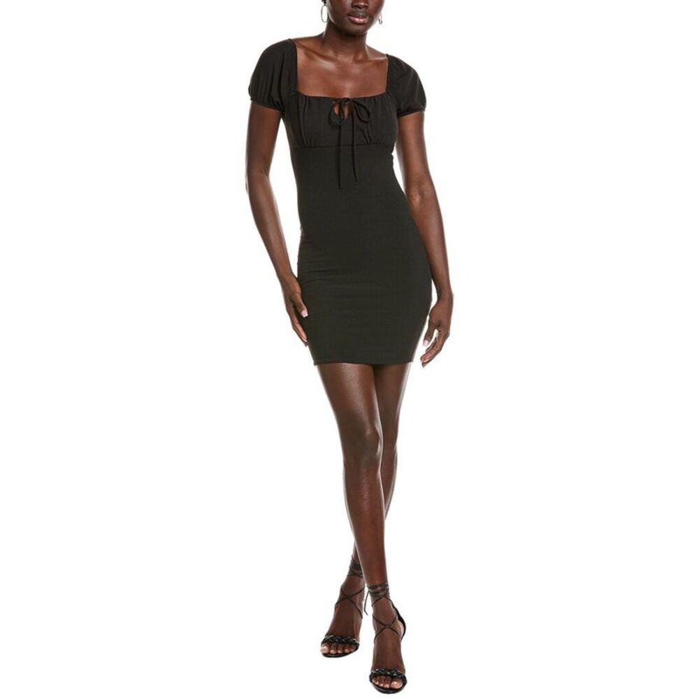 Maison Maar Womens  Off-Shoulder Mini Dress, Black